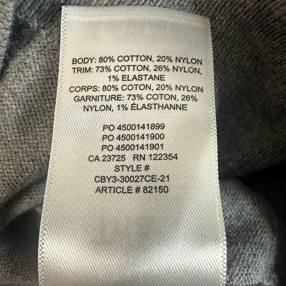 Aritzia TNA Zipped Grey and green crop Sweater top Size medium - Picture 5 of 5